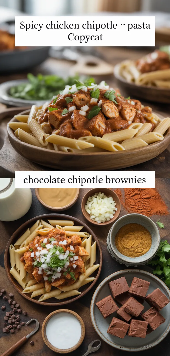 Ingredients photo for Spicy Chicken Chipotle Pasta (Copycat) Recipe