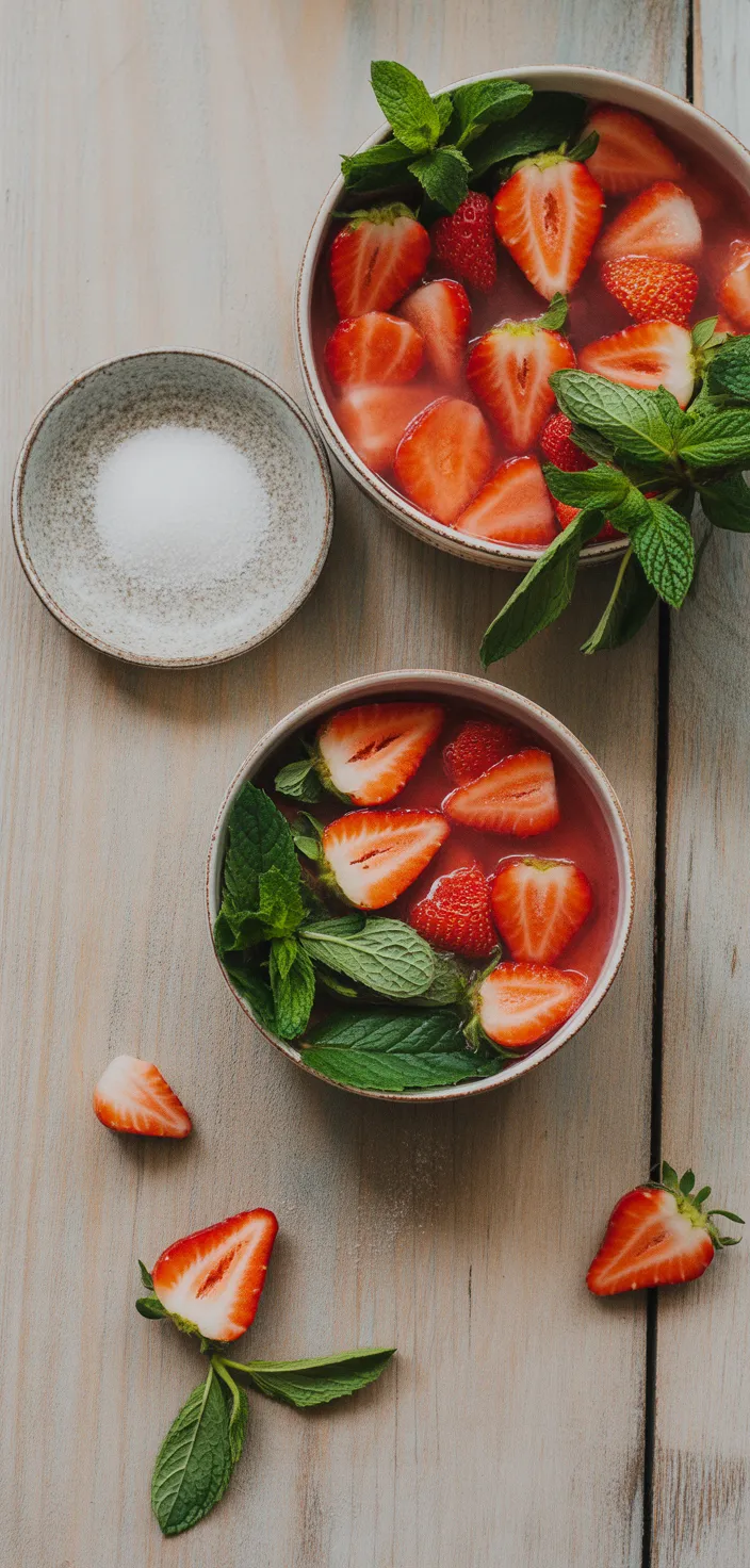 Ingredients photo for Strawberry Mojito With Fresh Strawberries! Recipe