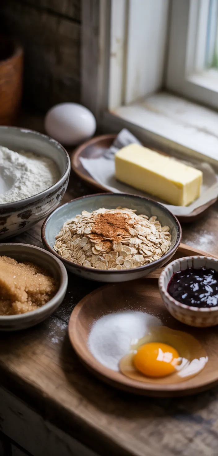 Ingredients photo for Blackberry Breakfast Bars Recipe