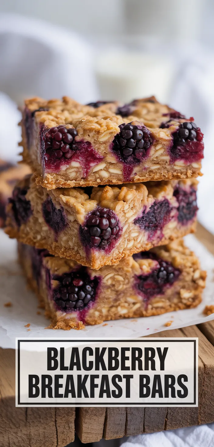 A photo of Blackberry Breakfast Bars Recipe