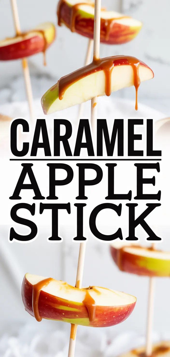A photo of Caramel Apple Slices On A Stick Recipe