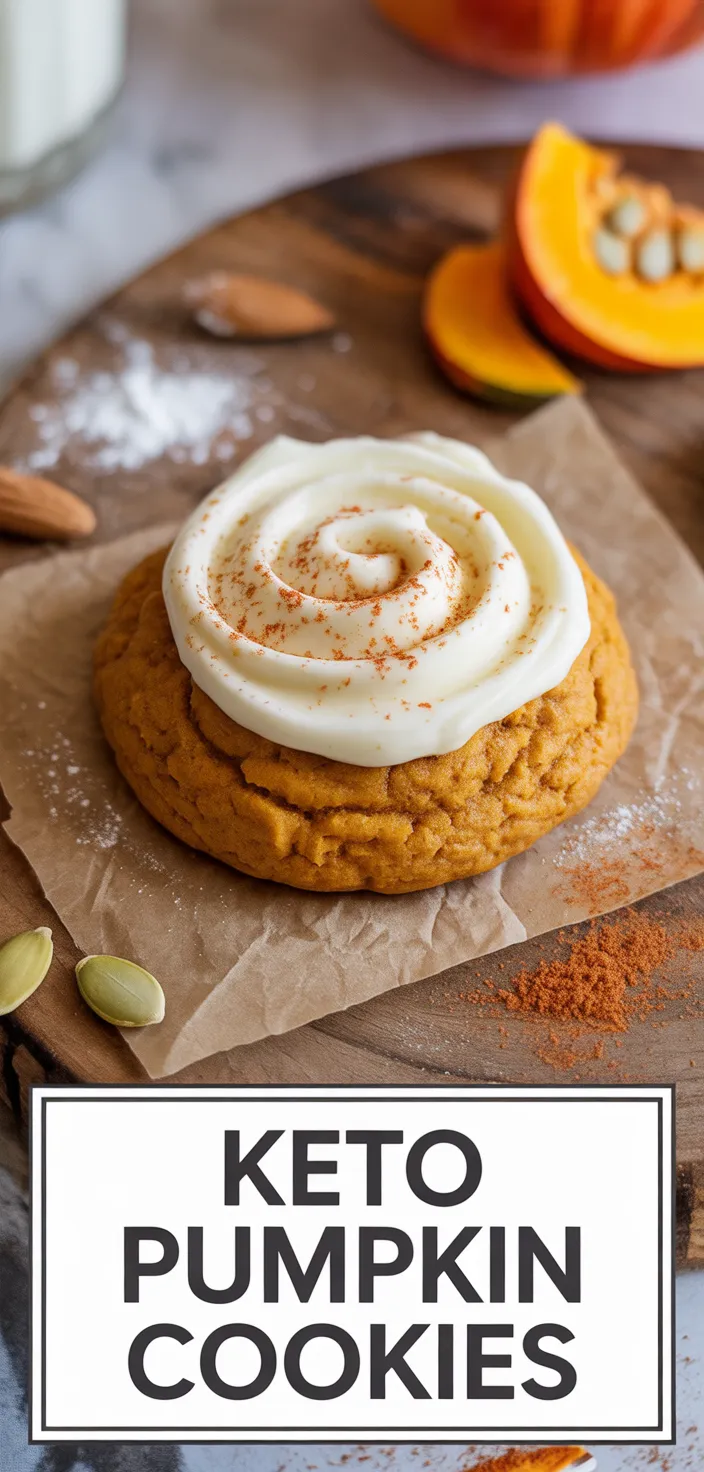 A photo of Easy, Keto Low Carb Pumpkin Cookies Recipe