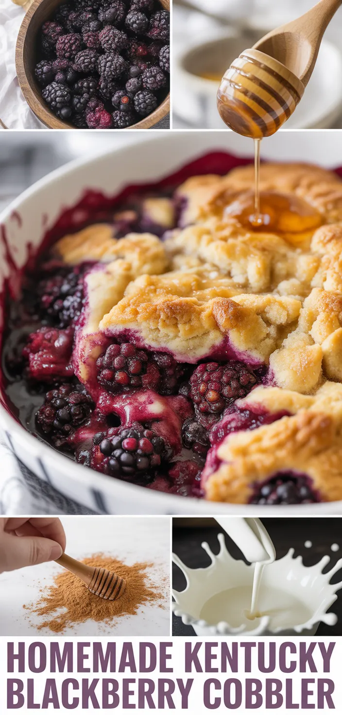 A photo of Homemade Kentucky Blackberry Cobbler Recipe