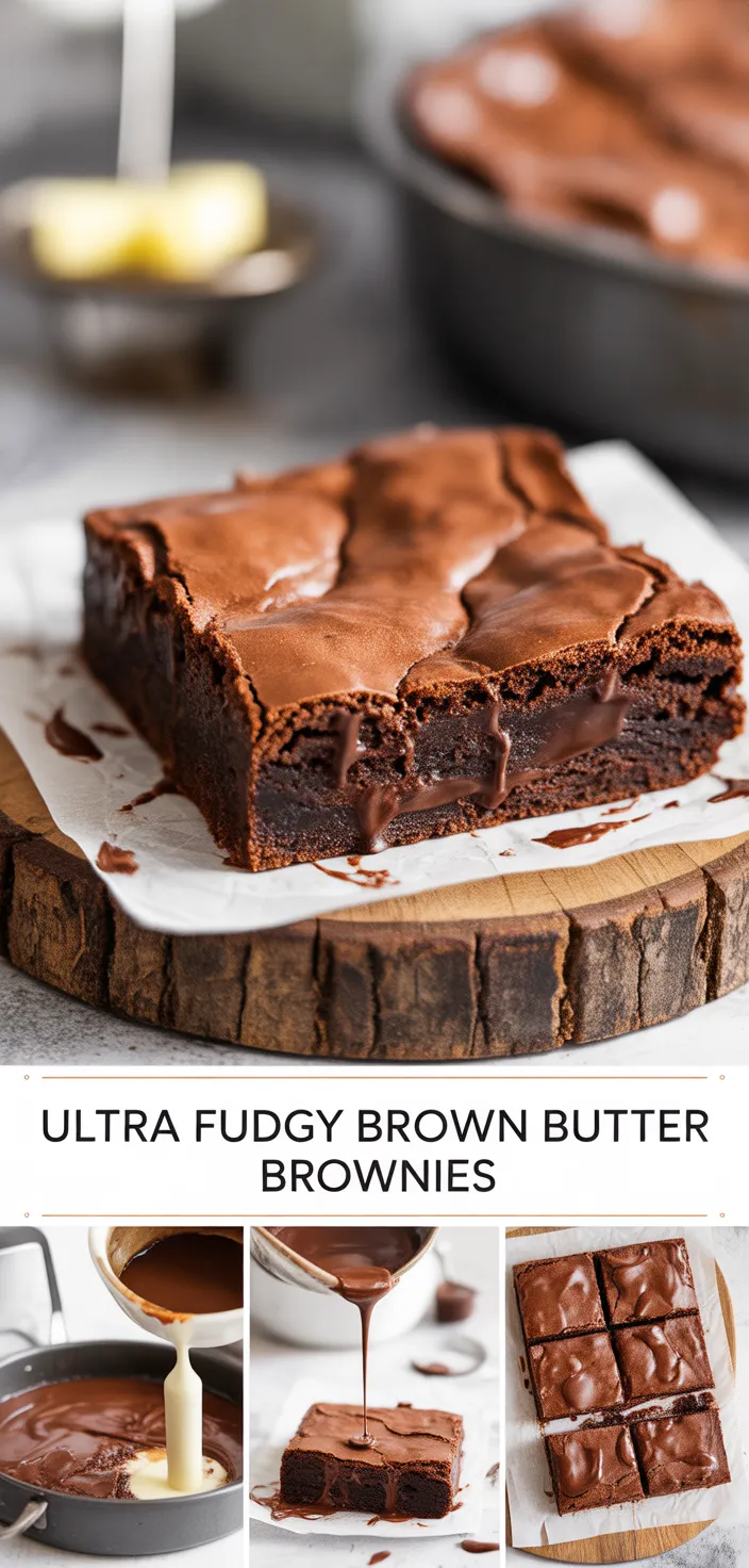 A photo of Ultra Fudgy Brown Butter Brownies Recipe