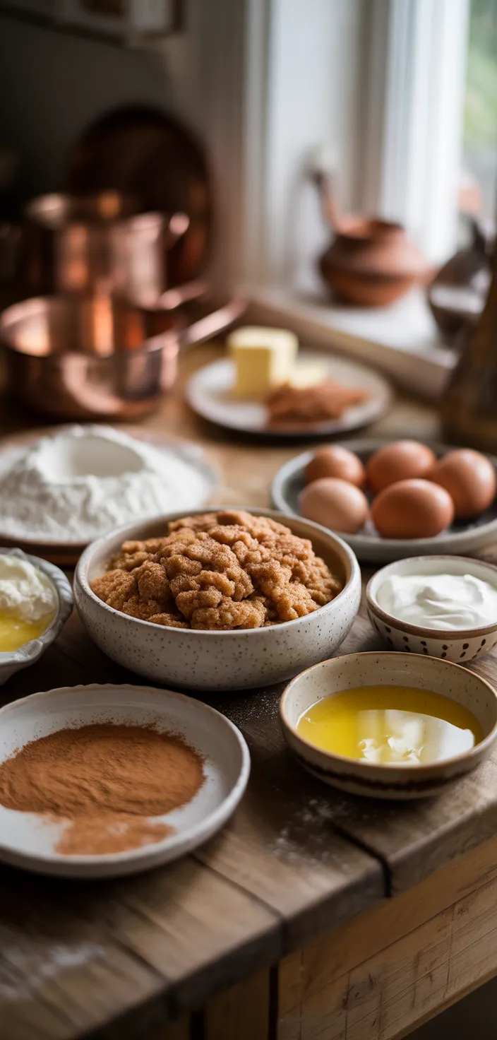 Ingredients photo for Easy Cinnamon Streusel Muffins Recipe