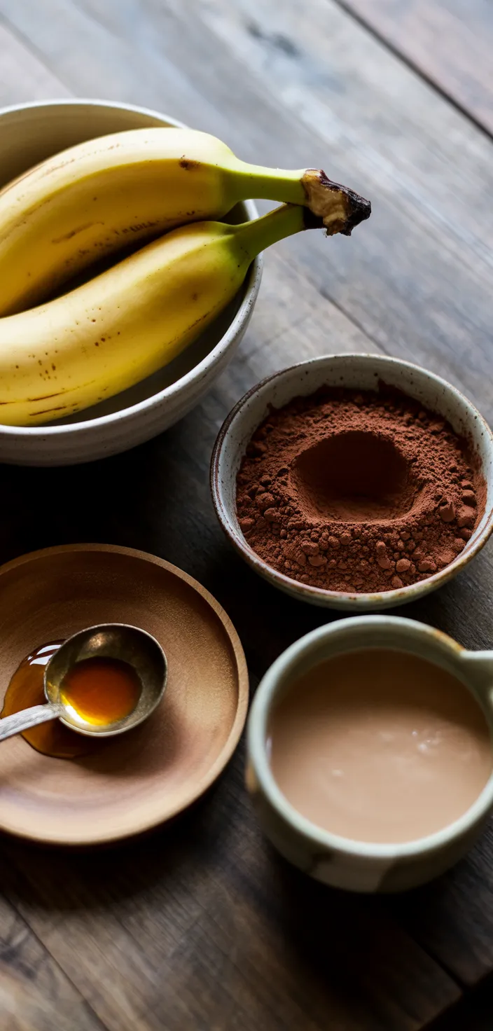 Ingredients photo for Healthy Chocolate Fudgsicles Recipe