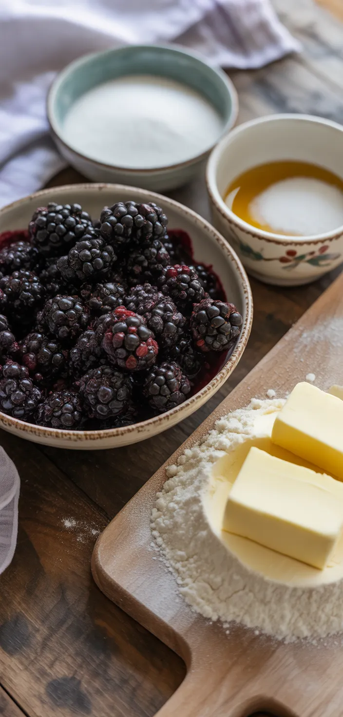 Ingredients photo for Homemade Kentucky Blackberry Cobbler Recipe
