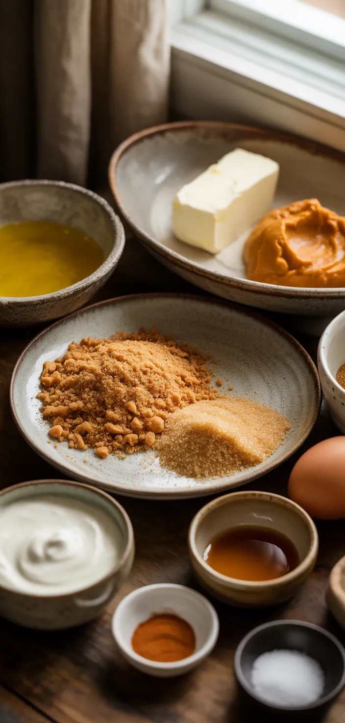 Ingredients photo for These Swirled Pumpkin Cheesecake Bars Feature The Flavors Of Pumpkin Pie And Creamy … Recipe