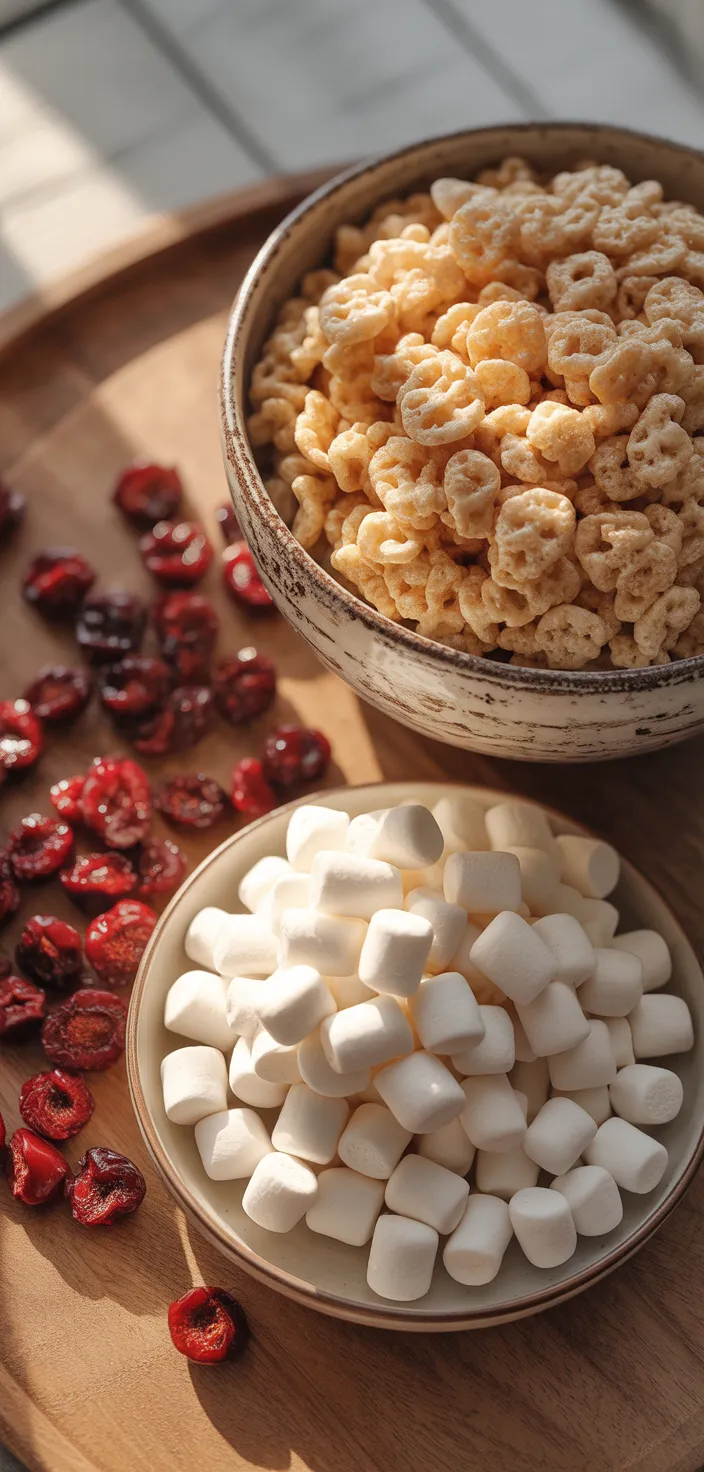 Ingredients photo for Cherry Rice Krispie Treats Recipe