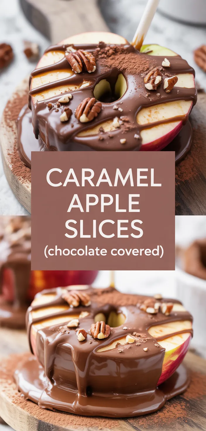 A photo of Caramel Apple Slices (Chocolate Covered) Recipe
