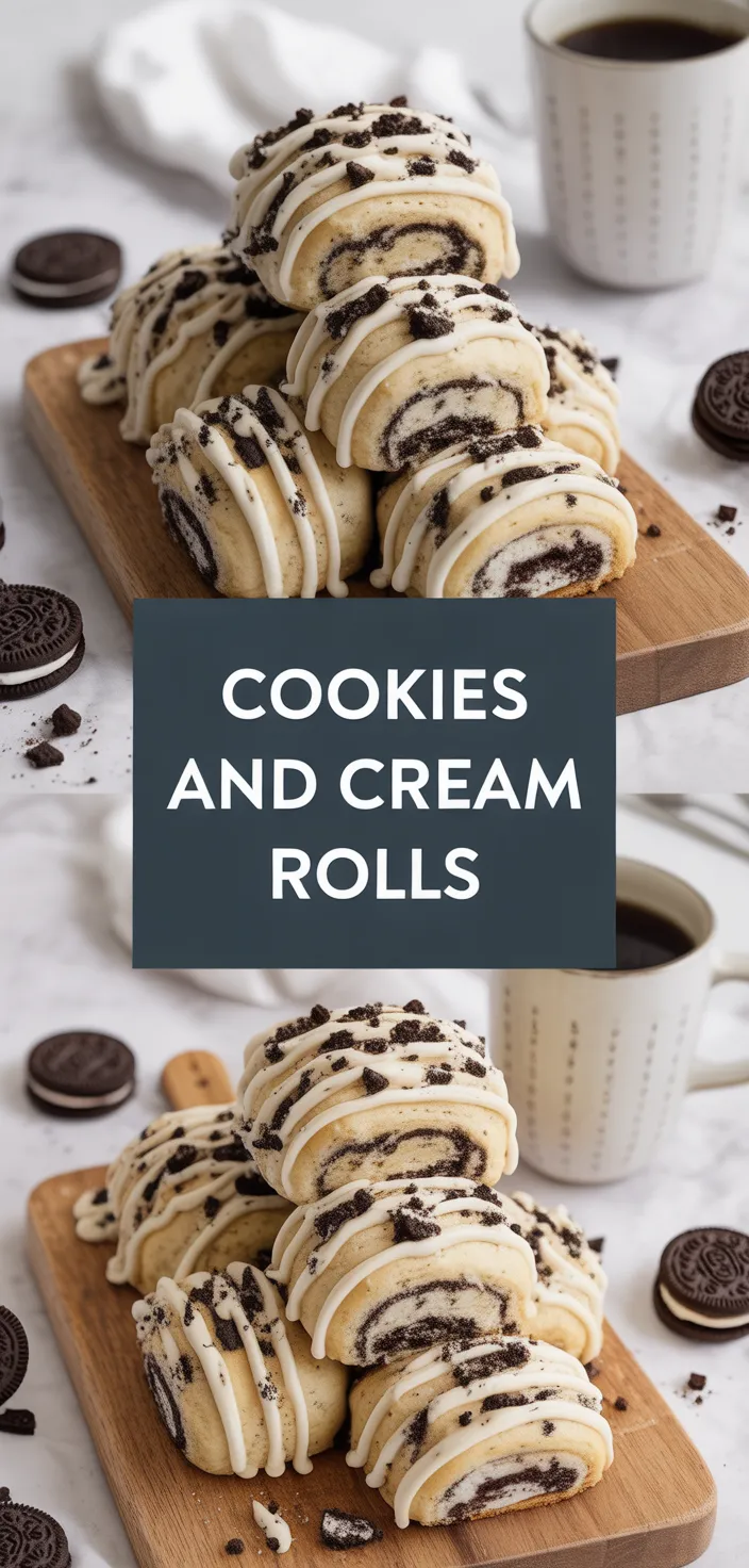 A photo of Cookies And Cream Rolls (cinnamon Roll Varation) Recipe