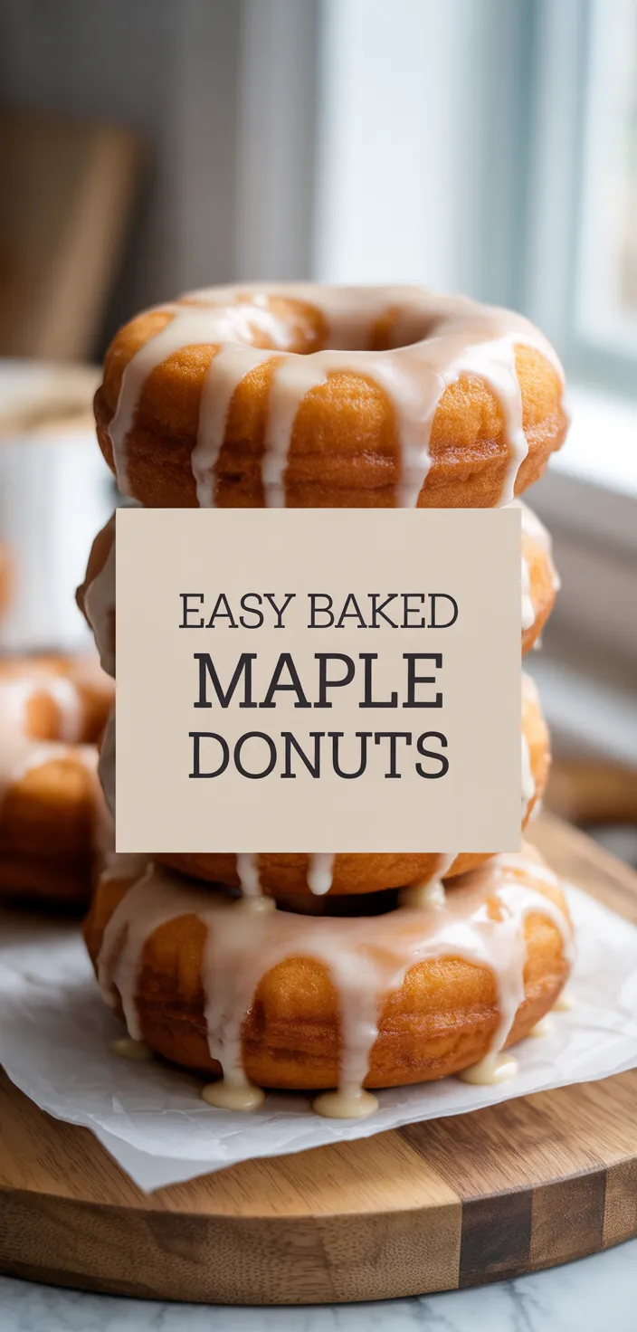 A photo of Easy Baked Maple Donuts Recipe