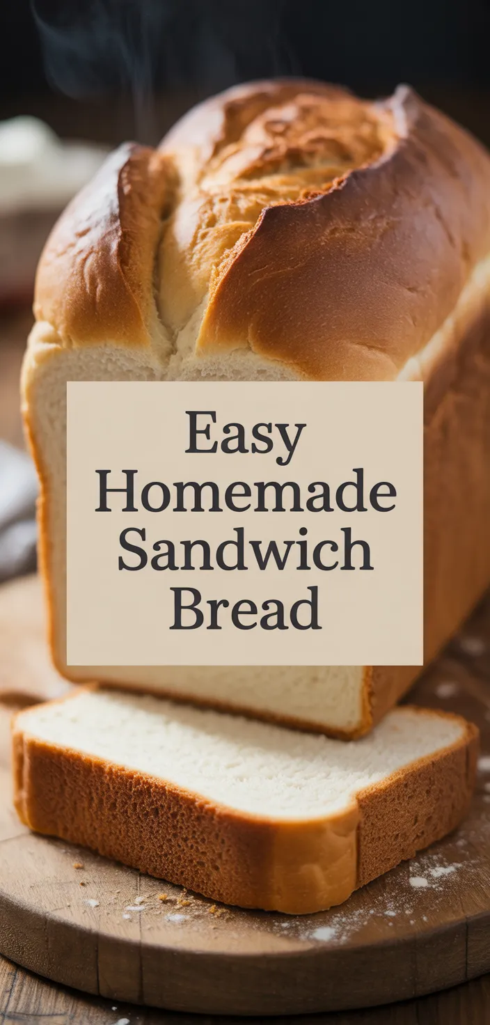 A photo of Easy Homemade Sandwich Bread Recipe