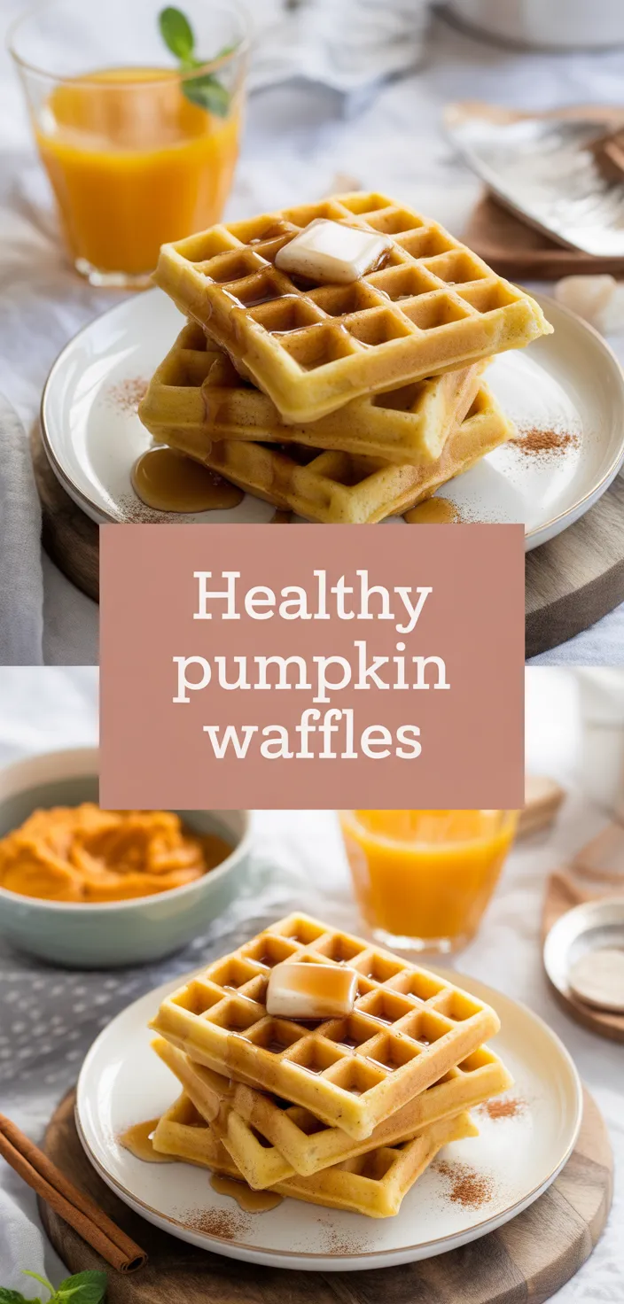 A photo of Healthy Pumpkin Waffles Recipe