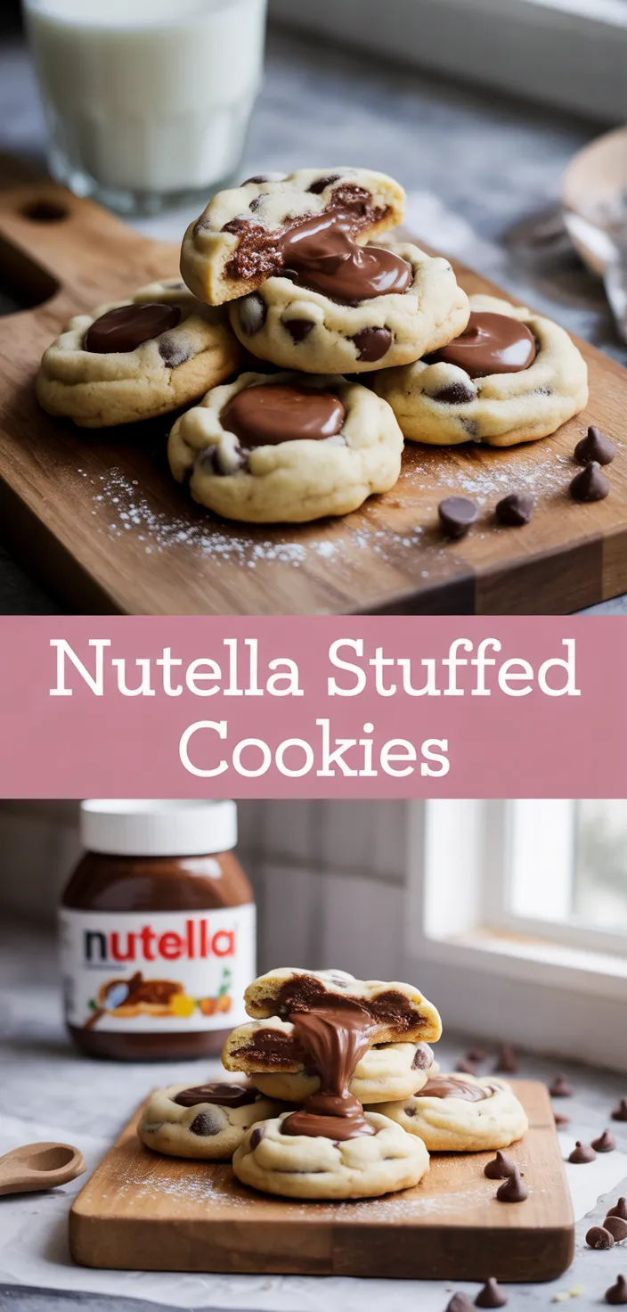 A photo of Nutella Stuffed Cookies Recipe