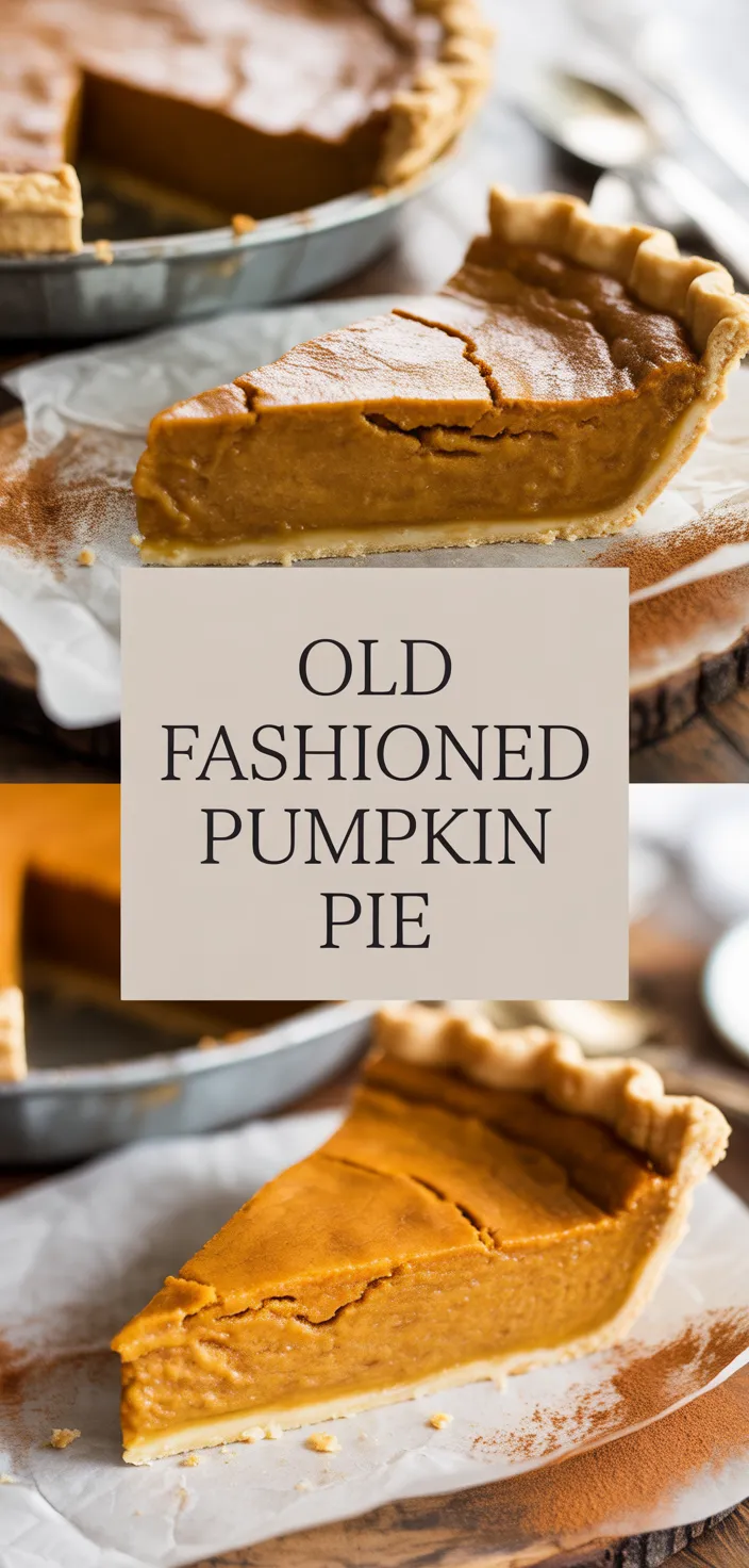 A photo of Old Fashioned Pumpkin Pie Recipe
