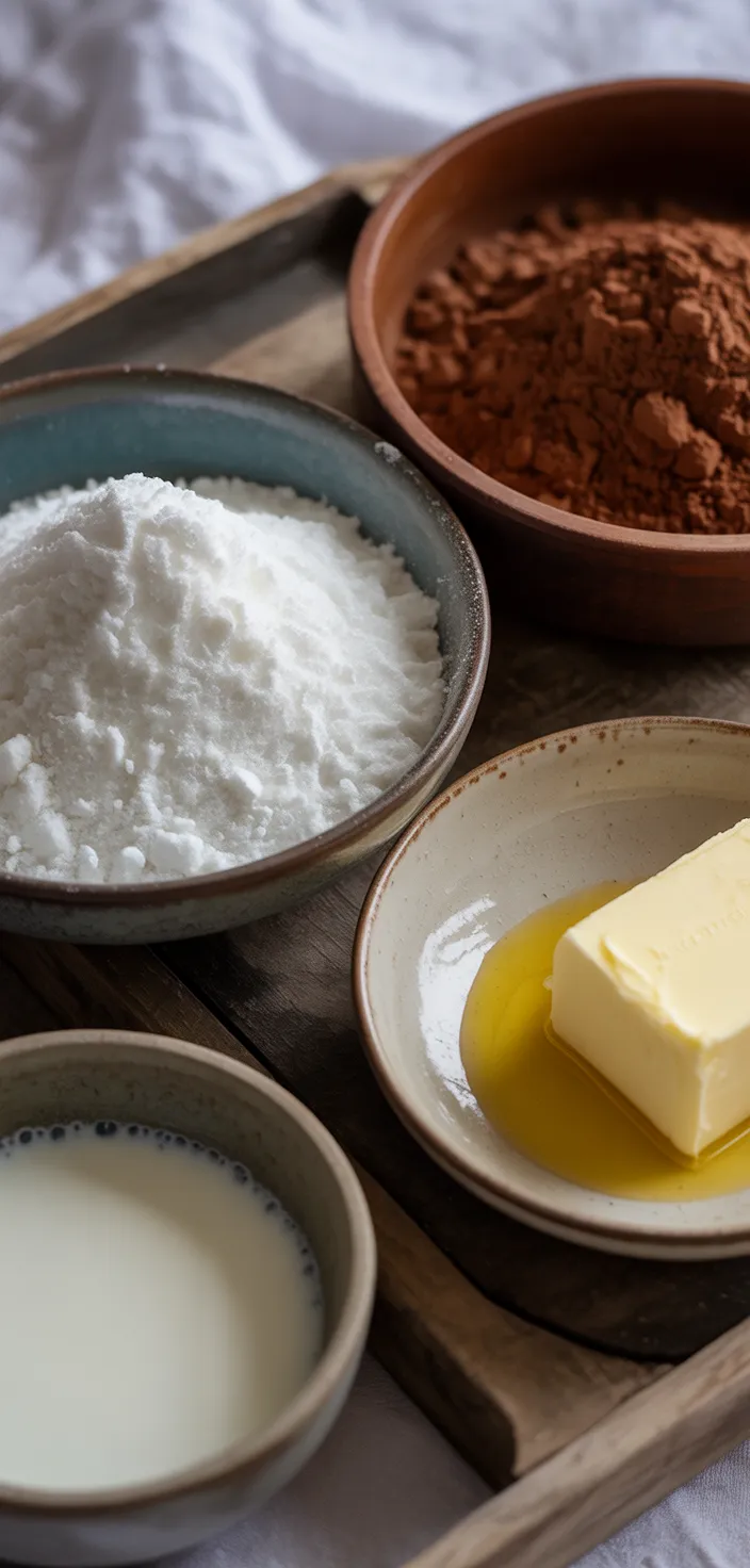 Ingredients photo for Easy Chocolate Glaze Recipe