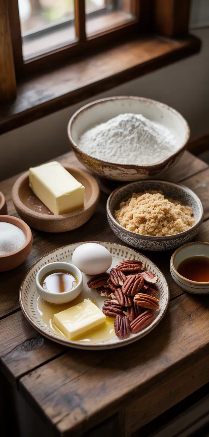 Ingredients photo for Maple Pecan Bars Recipe