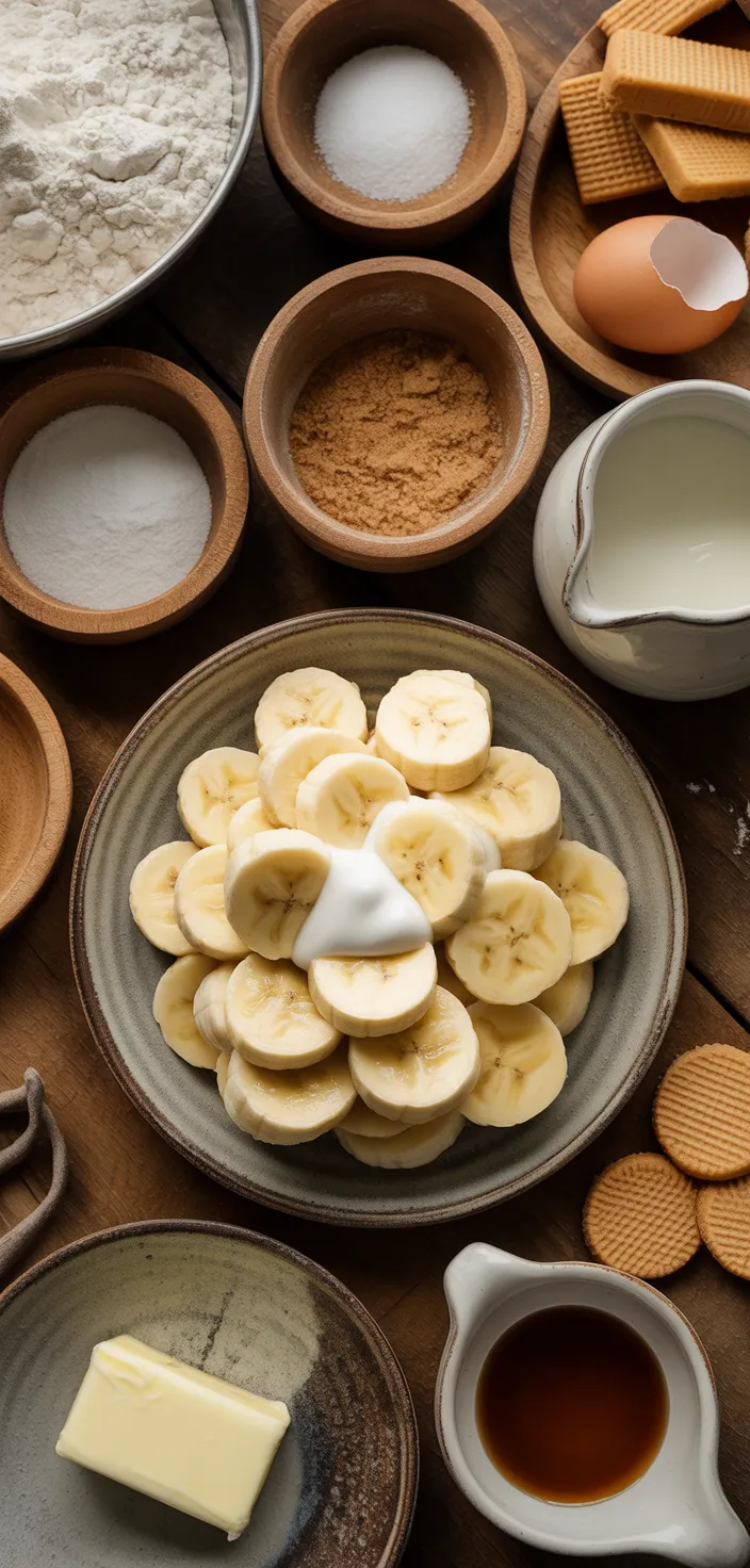 Ingredients photo for Banana Pudding Pancakes Recipe