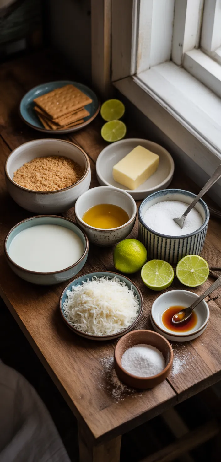 Ingredients photo for Coconut Lime Bars Recipe