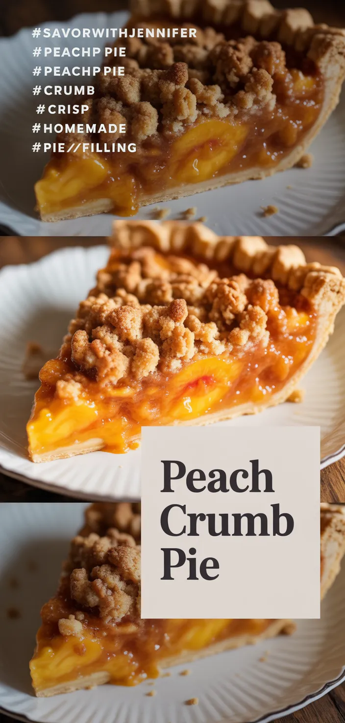 A photo of Fresh Peach Pie With Crumb Topping Recipe