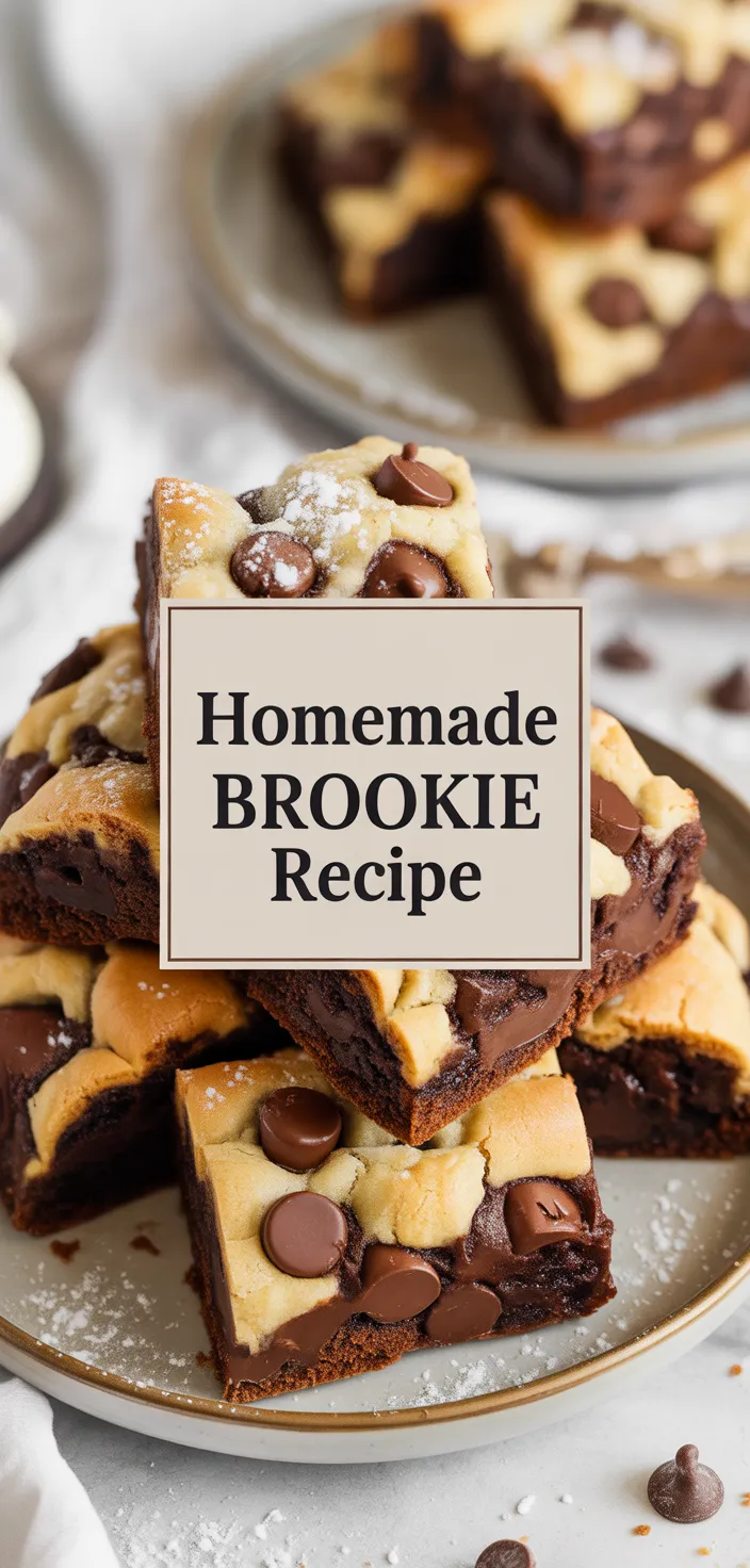 A photo of HOMEMADE BROOKIE RECIPE Recipe