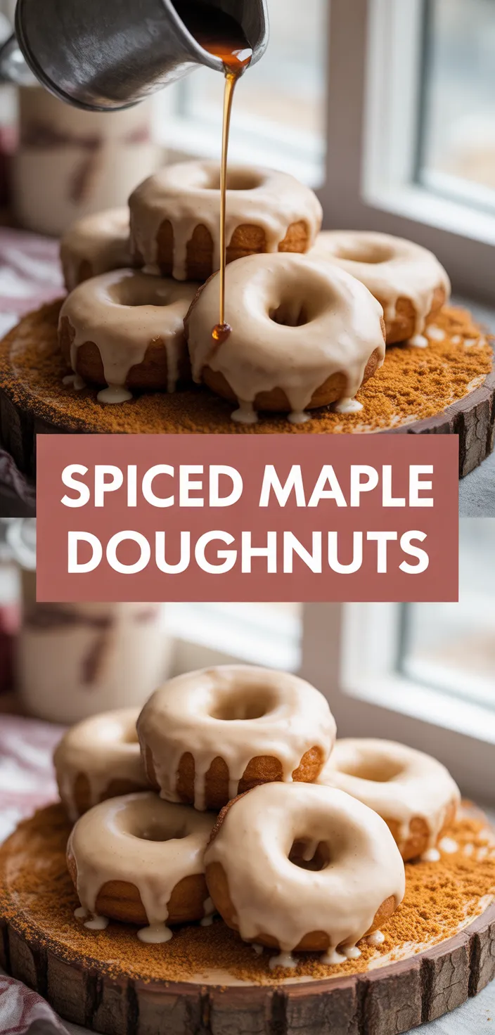 A photo of Spiced Maple Doughnuts Recipe