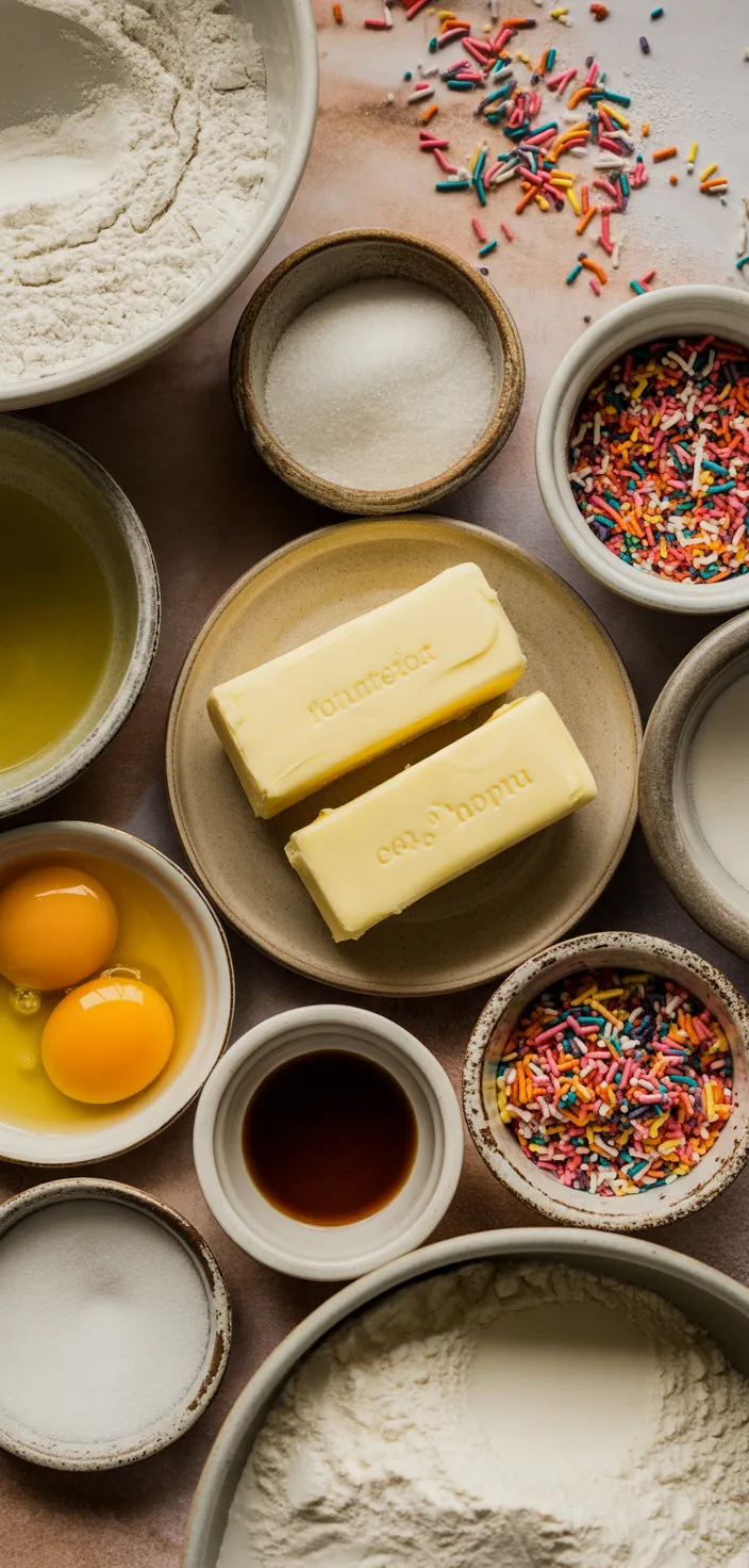 Ingredients photo for Easy Funfetti Sugar Cookies Recipe