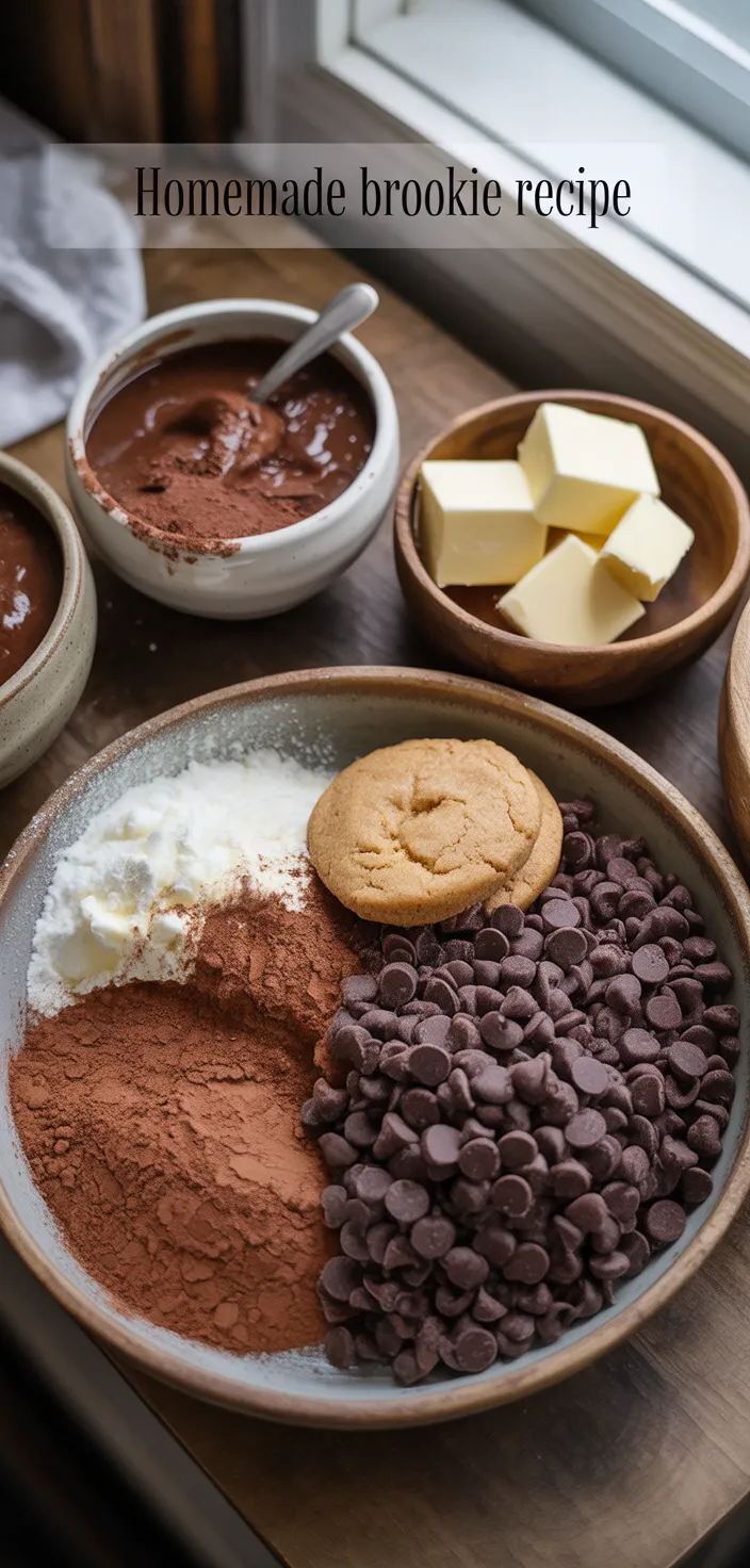 Ingredients photo for HOMEMADE BROOKIE RECIPE Recipe