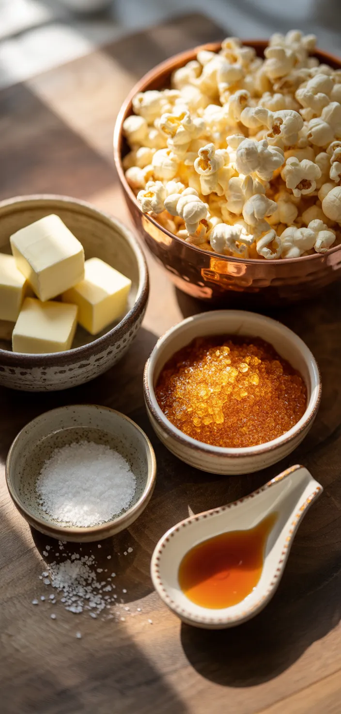 Ingredients photo for Homemade Caramel Popcorn! Recipe