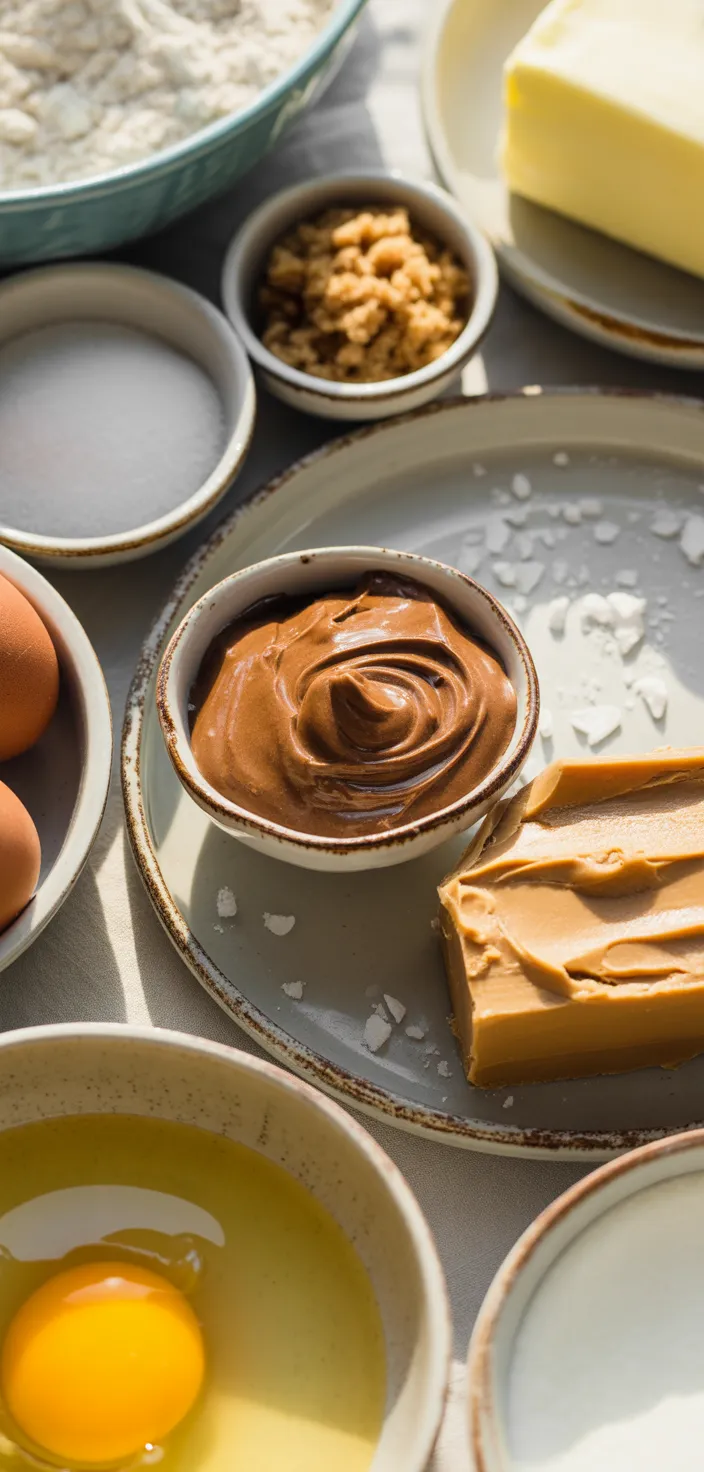 Ingredients photo for Nutella Swirl Peanut Butter Cookies Recipe