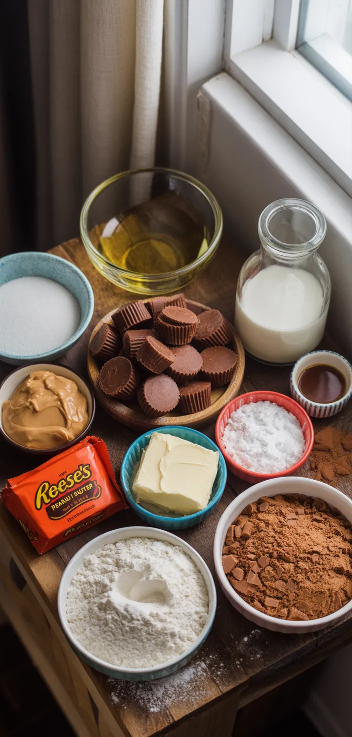 Ingredients photo for Reese’s Peanut Butter Cupcakesrn Recipe