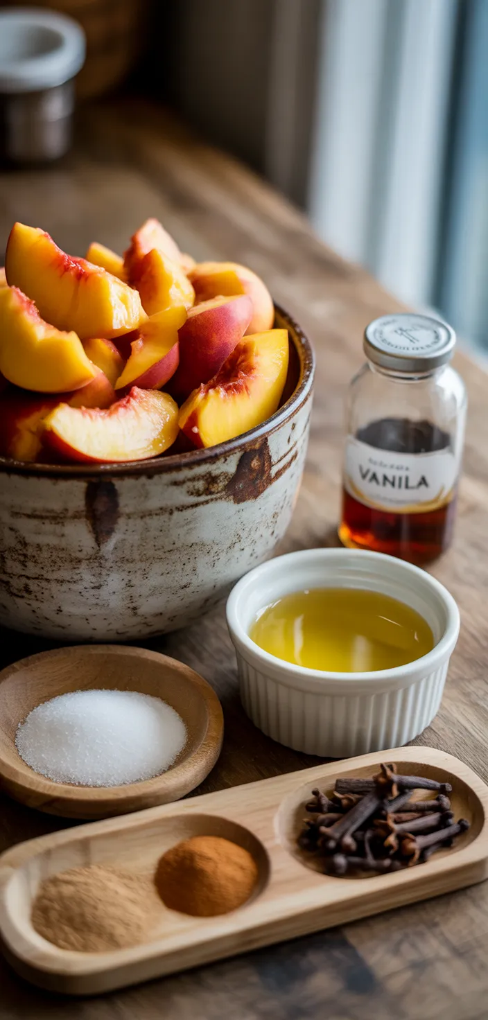 Ingredients photo for BEST SPICED PEACH JAM RECIPE Recipe