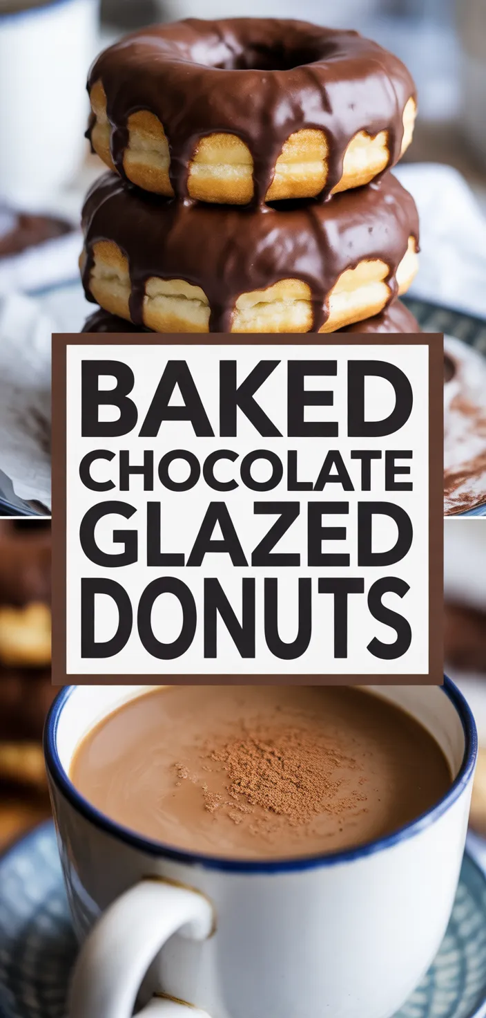 A photo of Baked Chocolate Glazed Donuts Recipe