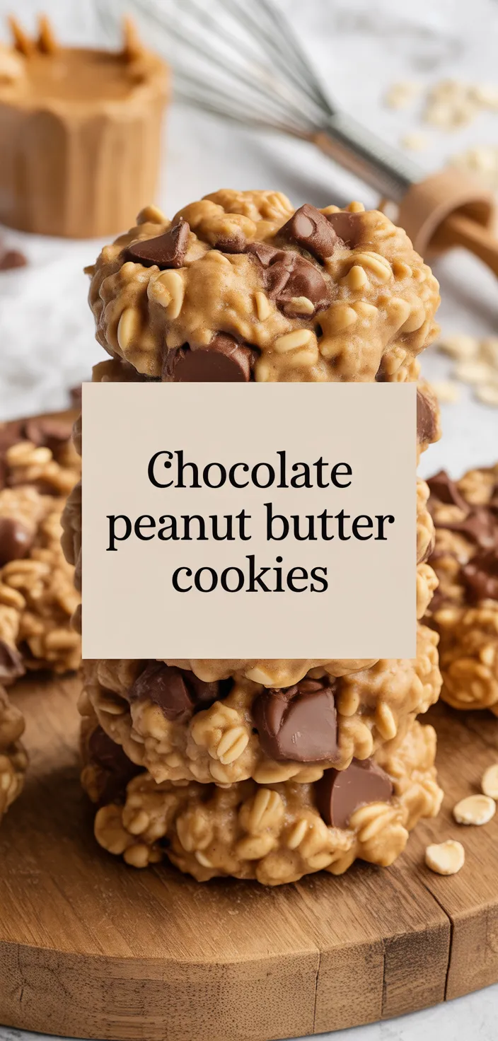 A photo of Classic Chocolate Peanut Butter No Bake Cookie Recipe
