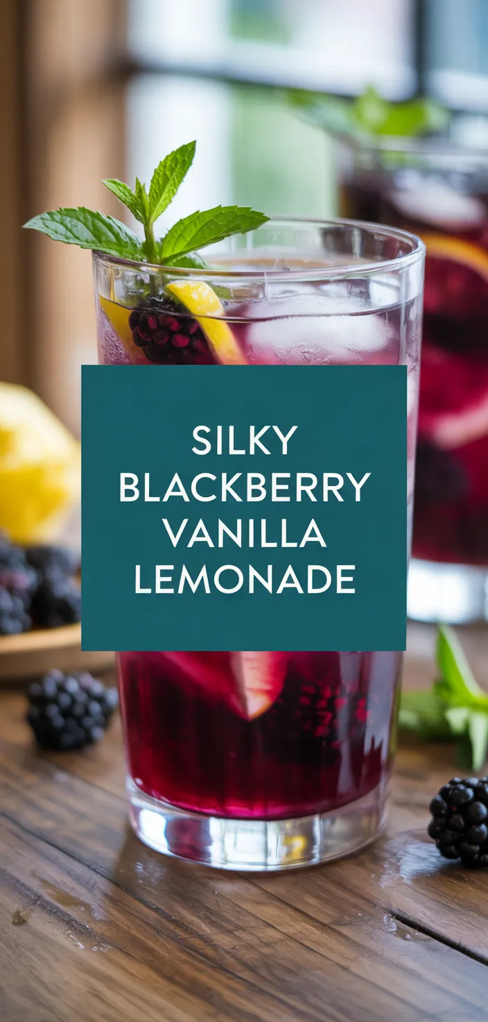 A photo of Silky Blackberry Vanilla Lemonade Recipe