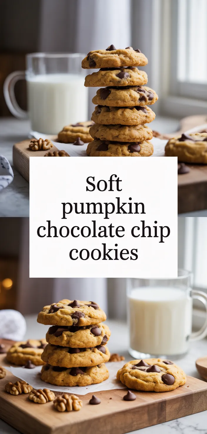 A photo of Soft Pumpkin Chocolate Chip Cookies Recipe