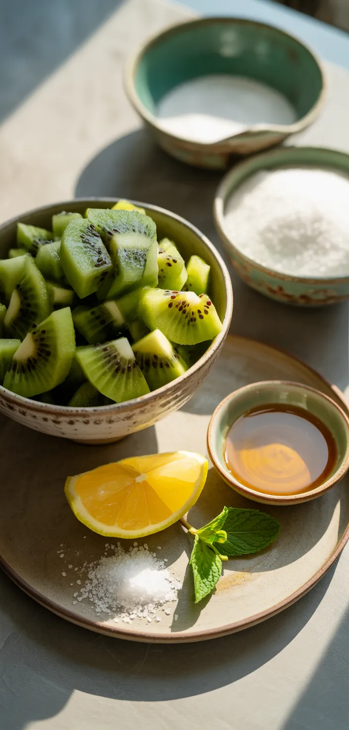 Ingredients photo for Fresh Kiwi Sorbet Recipe