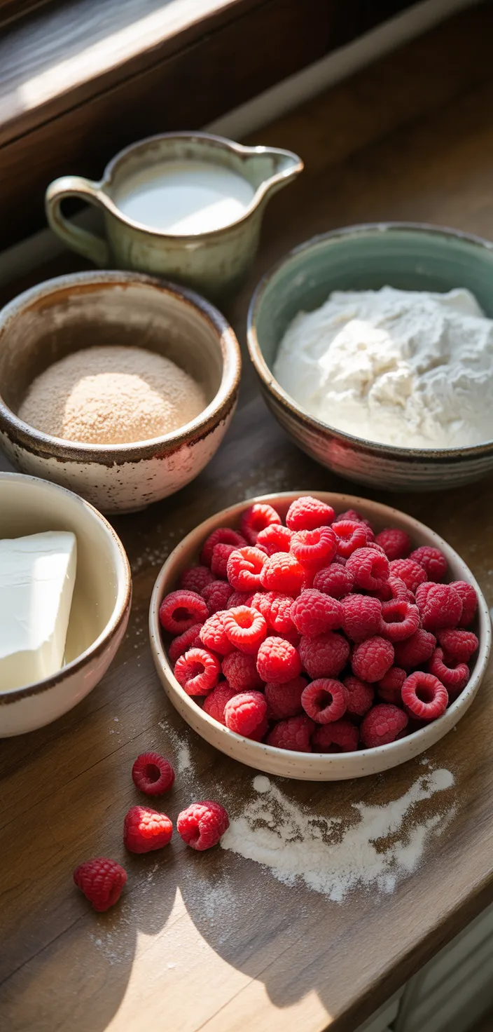 Ingredients photo for Raspberry Cream Cheese Sweet Rolls Recipe