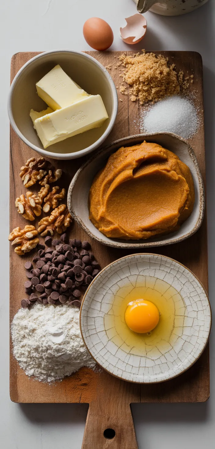 Ingredients photo for Soft Pumpkin Chocolate Chip Cookies Recipe