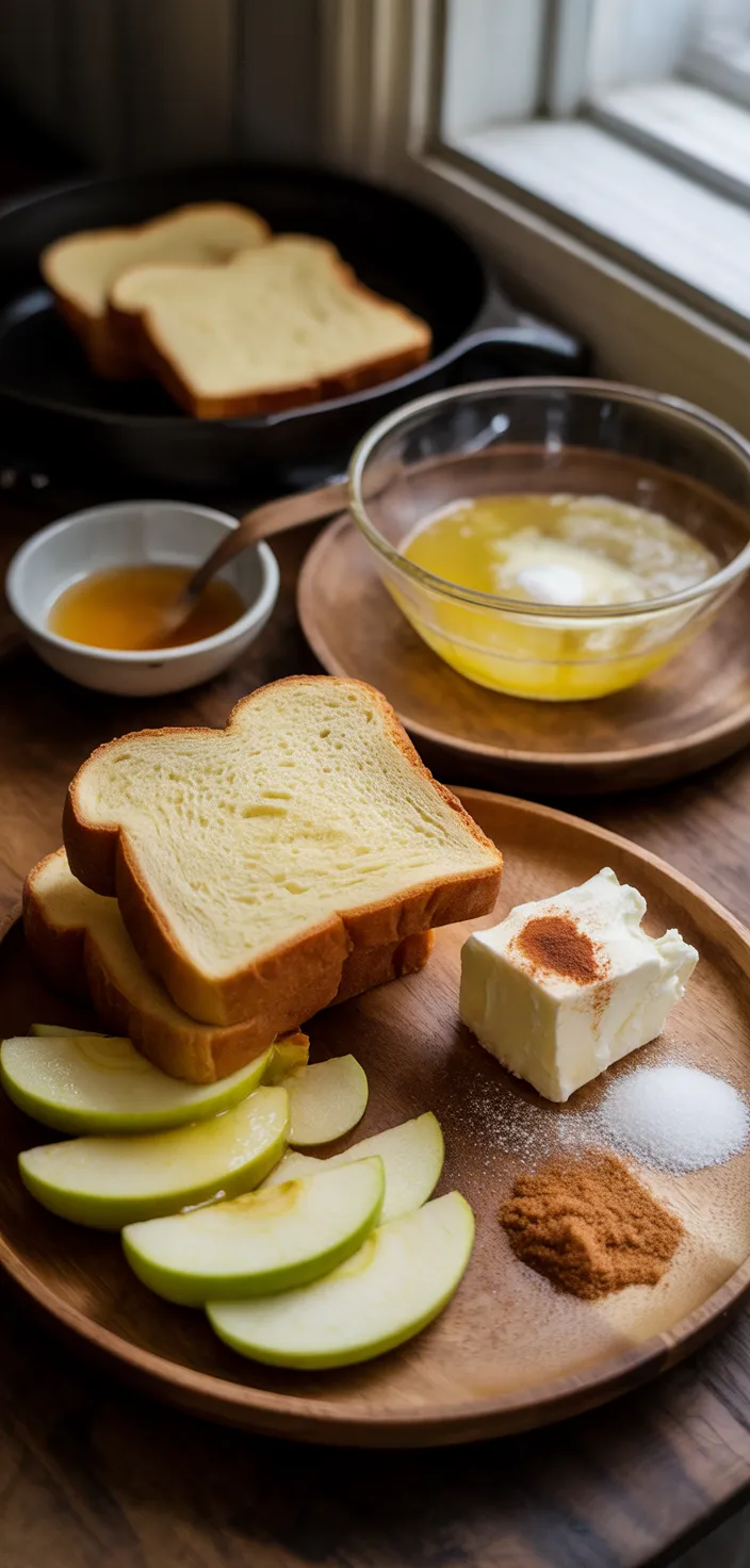 Ingredients photo for Apple Stuffed French Toast Recipe