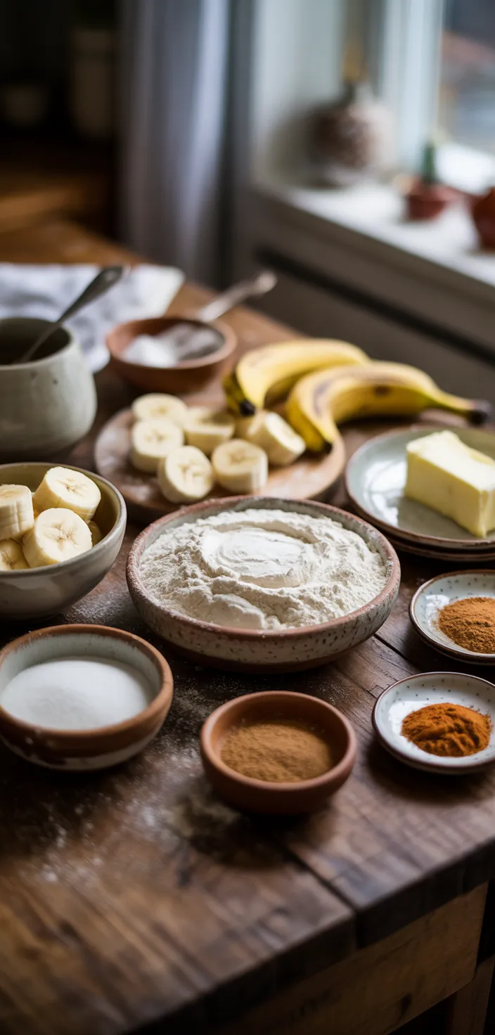 Ingredients photo for Bananas Foster Cinnamon Rolls Recipe