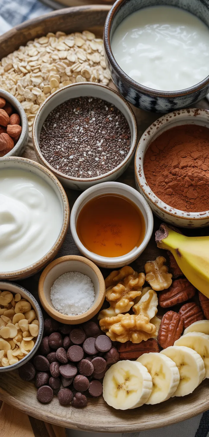 Ingredients photo for Chocolate Coffee Overnight Oats Recipe