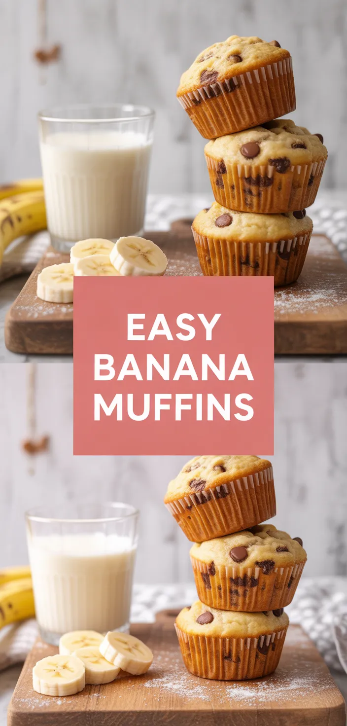 A photo of Easy Banana Muffins Recipe