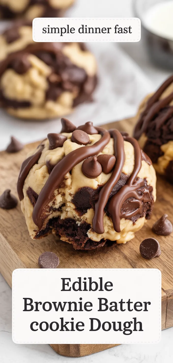 A photo of Edible Brownie Batter Cookie Dough Recipe