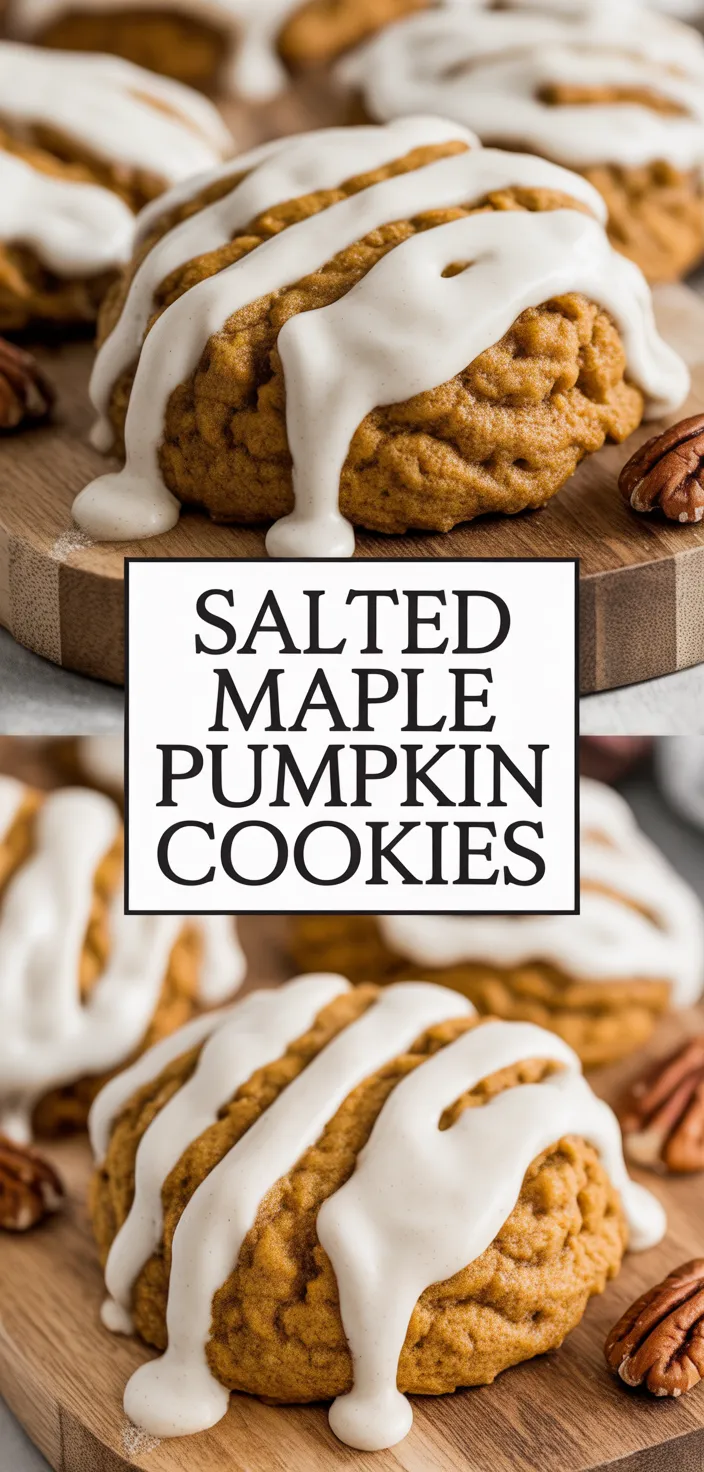 A photo of Healthy Soft Pumpkin Cookies With Salted Maple Frosting Recipe