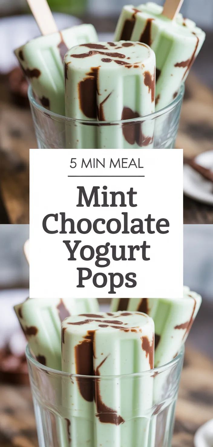 A photo of Mint Chocolate Chip Greek Yogurt Pops Recipe