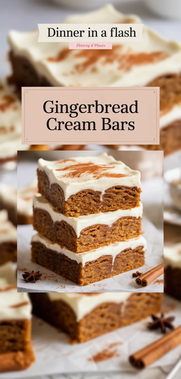 A photo of Soft And Chewy Gingerbread Bars With Cream Cheese Frosting Recipe