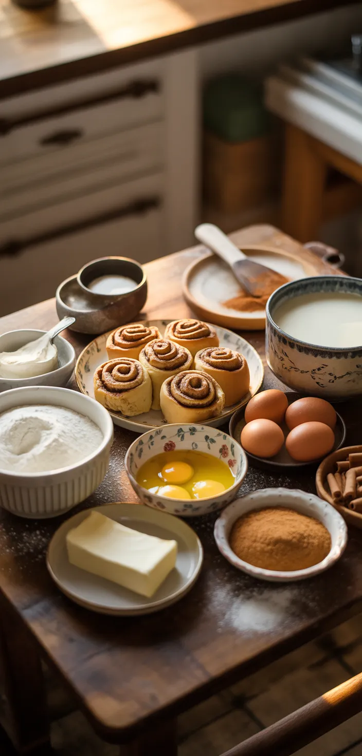 Ingredients photo for Homemade Coffee Cinnamon Rolls Recipe