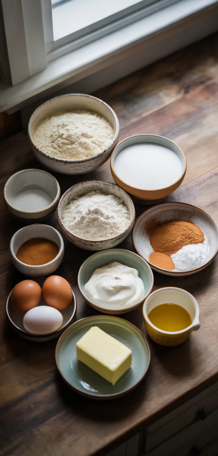Ingredients photo for Keto Cinnamon Donut Muffins Recipe